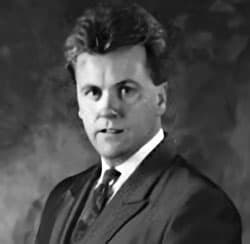 Archival portrait of Jim Miner, owner of Burlington Pest Control